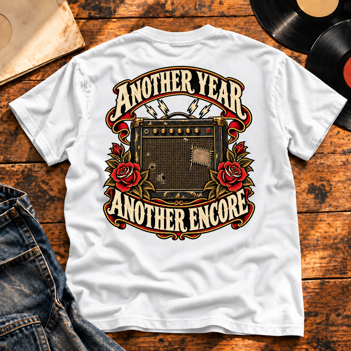 Another Year Another Encore — White back view