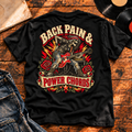 Back Pain & Power Chords Heavyweight Tee — Black hero — back print
