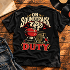 On Soundtrack Duty — Black back view