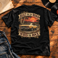 Built for the Road, Wired for Rock Heavyweight Tee — Black back-print vinyl hero