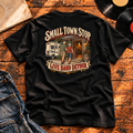 Small Town Stop Live Band Detour Heavyweight Tee — black back-print hero