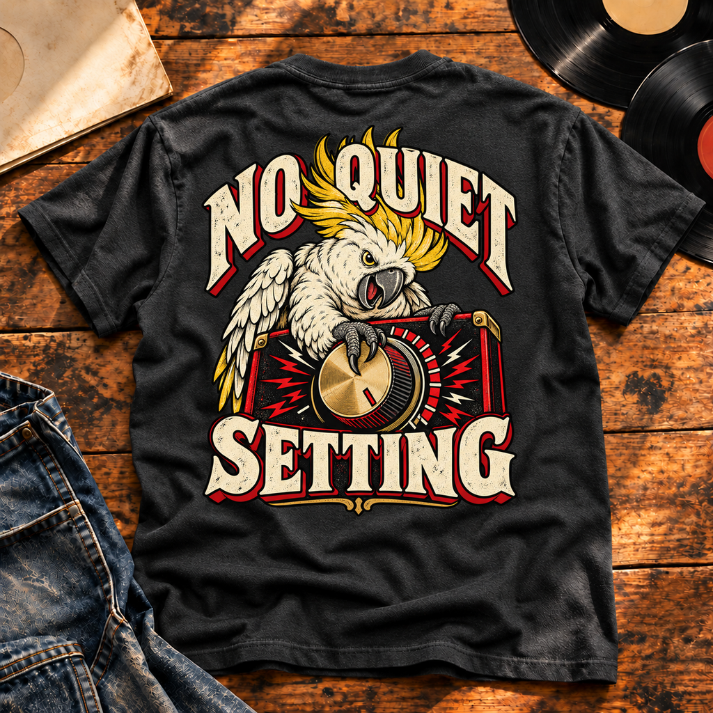 No Quiet Setting — Black back view
