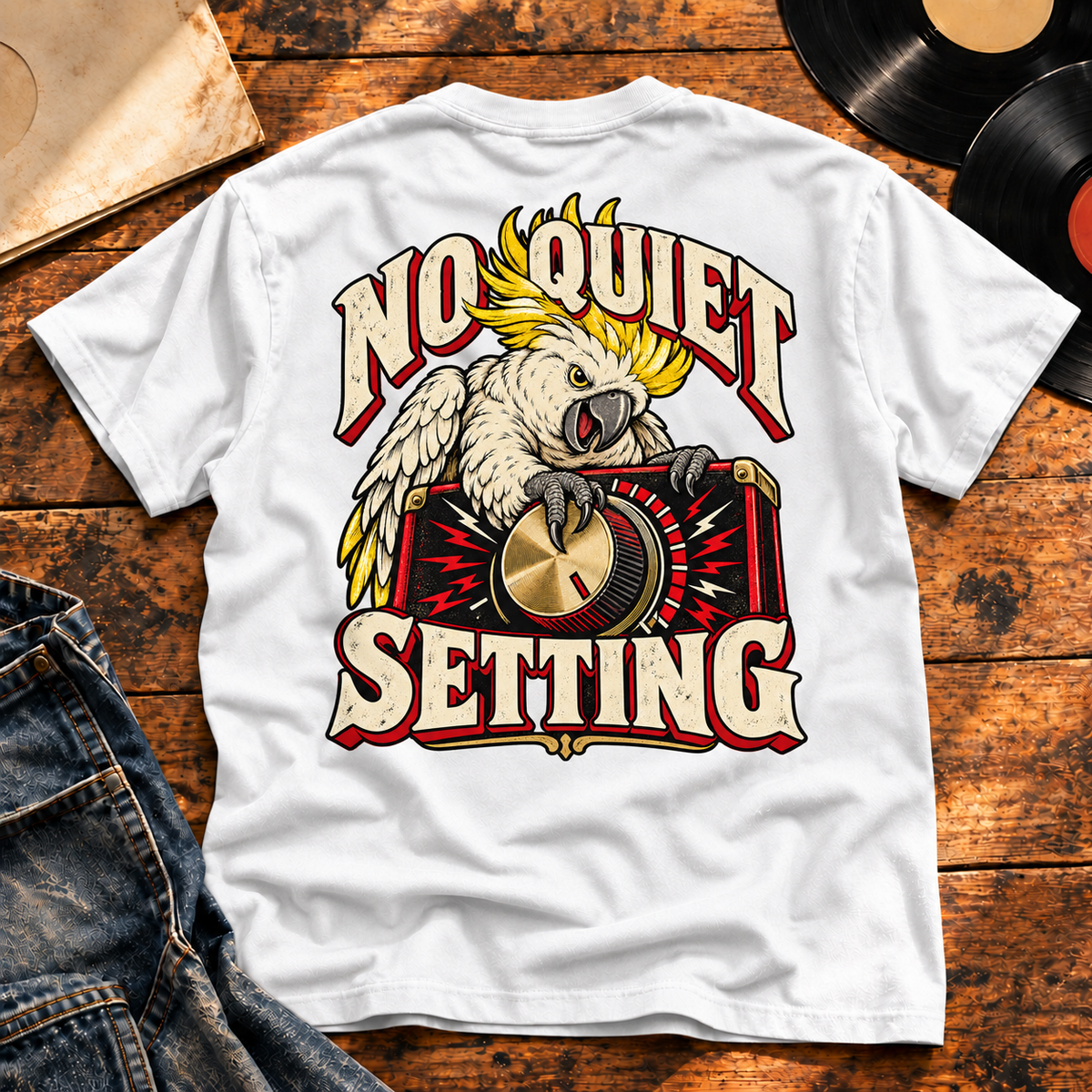 No Quiet Setting — White back view