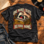 One More Crate Before Home — Black vinyl flat-lay back view