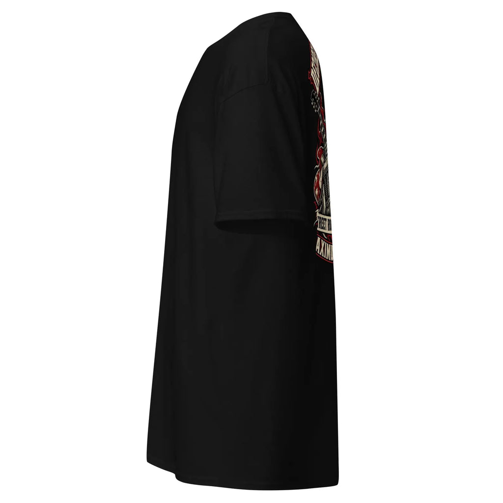 Black T-shirt, opposite side view
