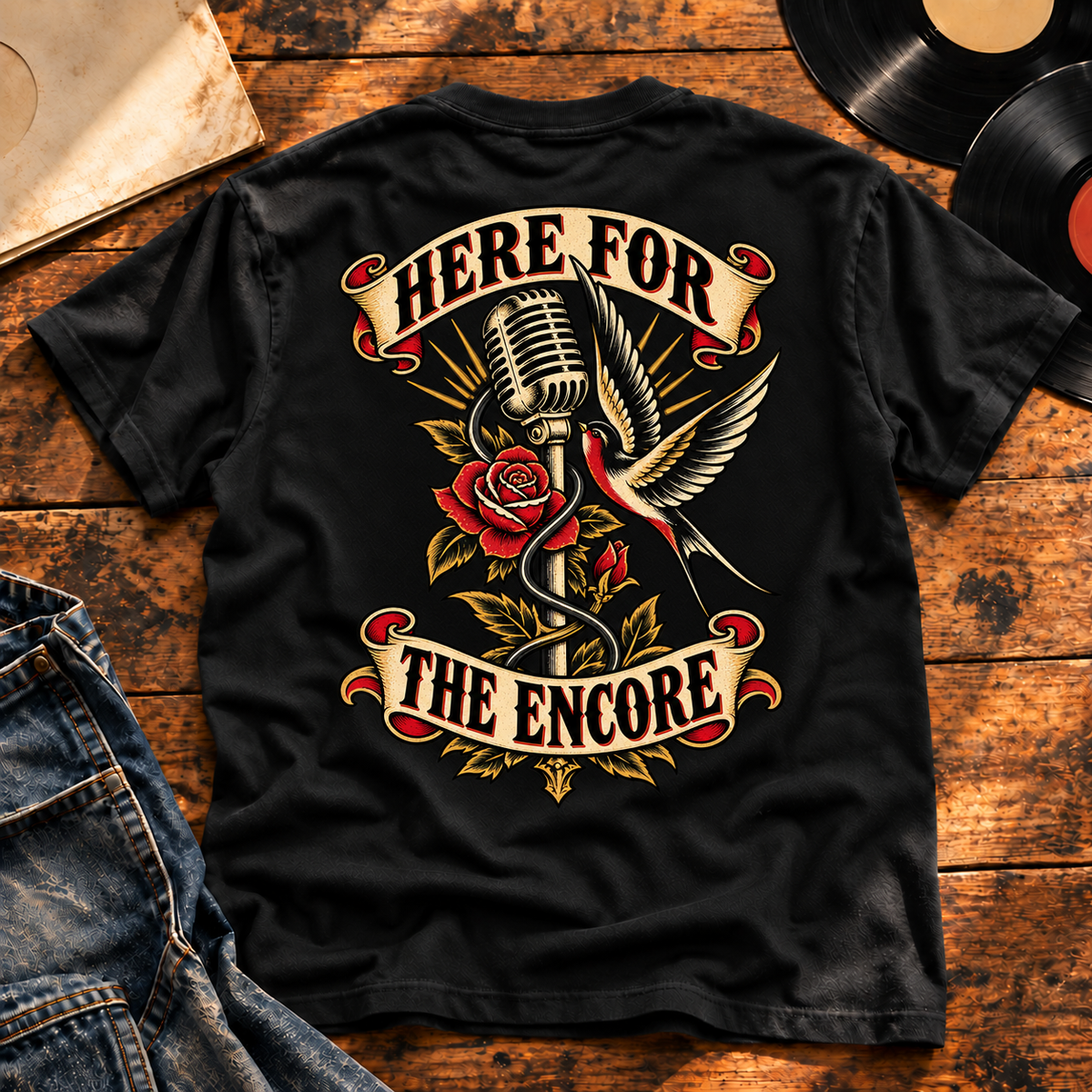 Here for the Encore — Charcoal Heather back view