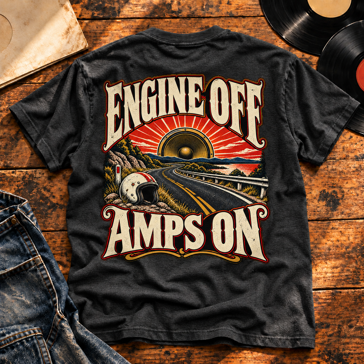 Engine Off Amps On — Charcoal Heather back view
