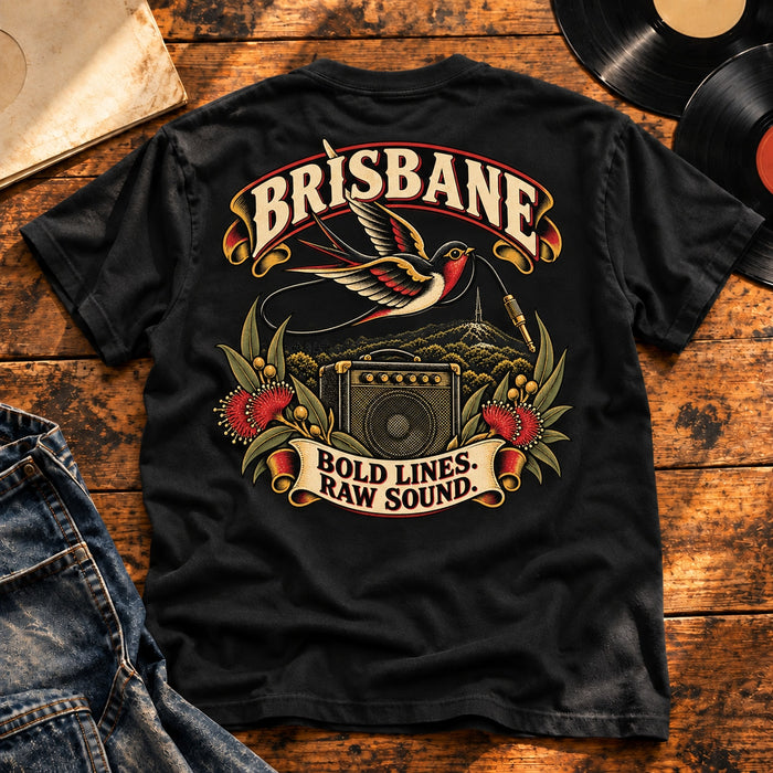 brisbane bold lines raw sound — Black