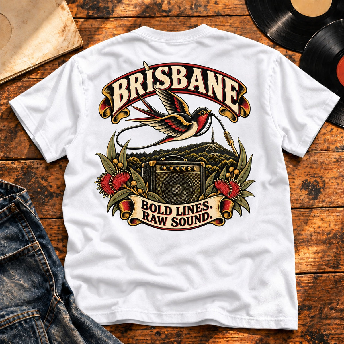 brisbane bold lines raw sound — White