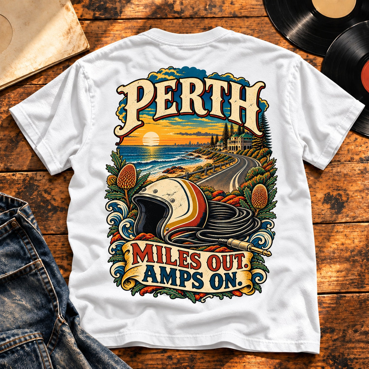 perth miles out amps on — White