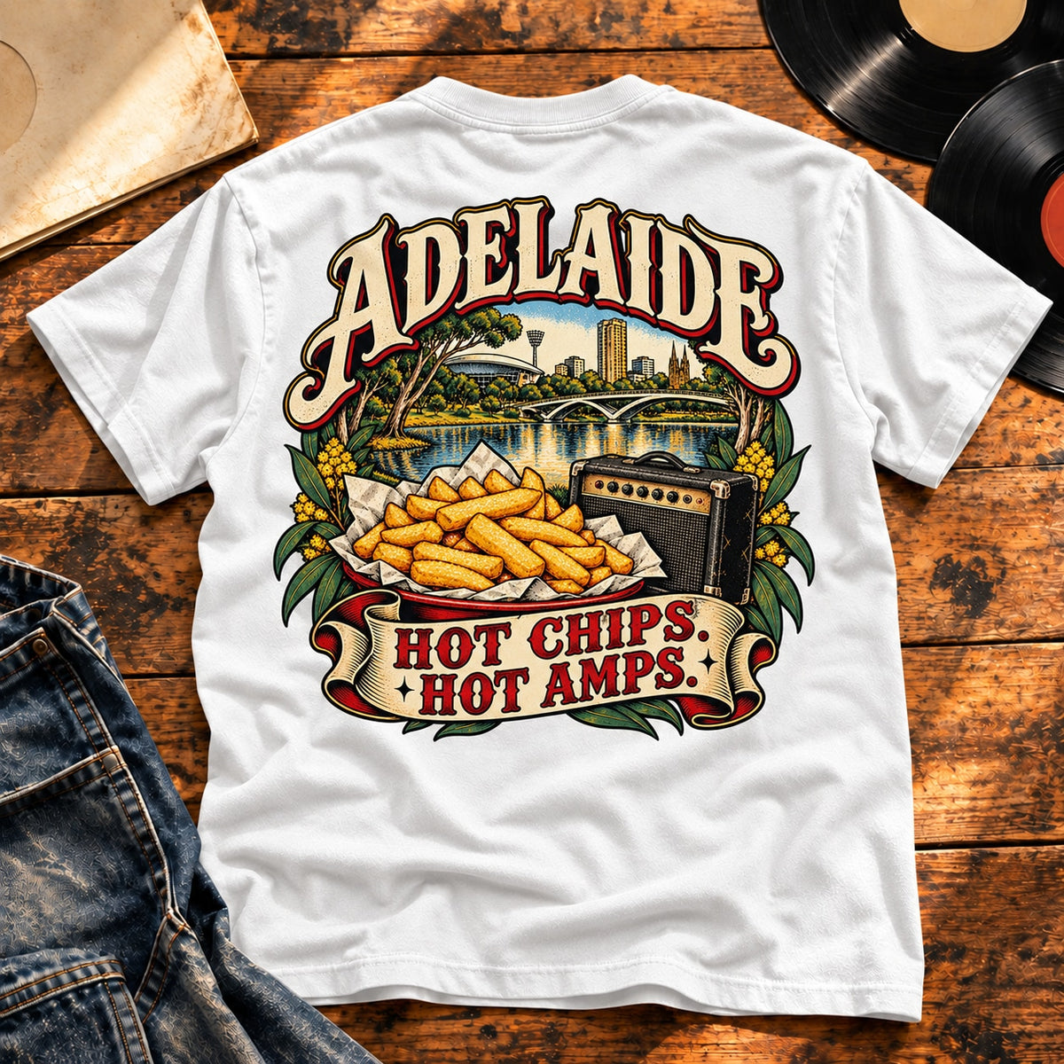 adelaide hot chips hot amps — White
