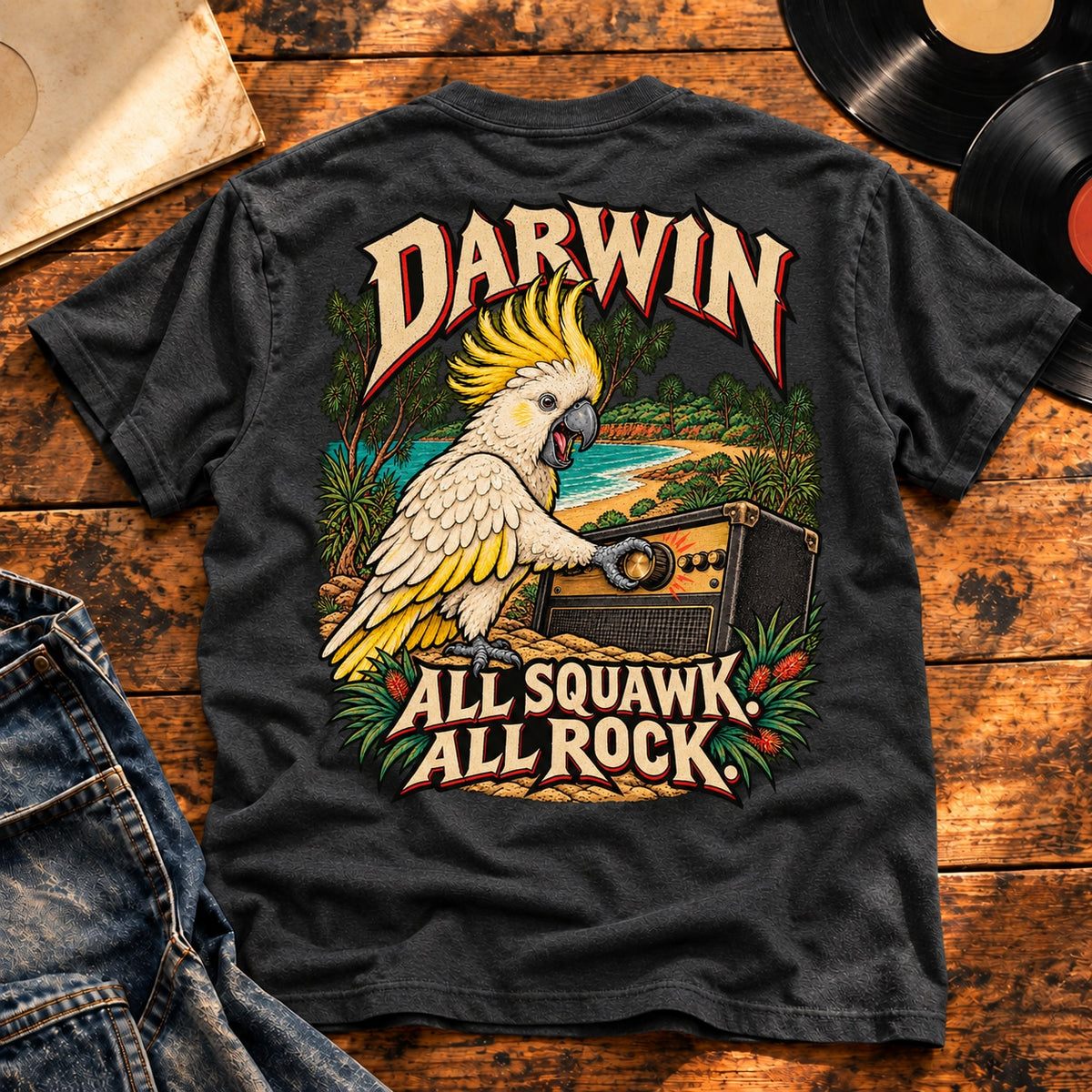 darwin all squawk all rock — Charcoal Heather