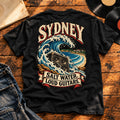 Sydney Bondi Breaker — Black, back print