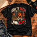 Shift’s Dead, Amps Alive Heavyweight Tee — black