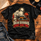 Dead Serious About Side Two Heavyweight Tee — black