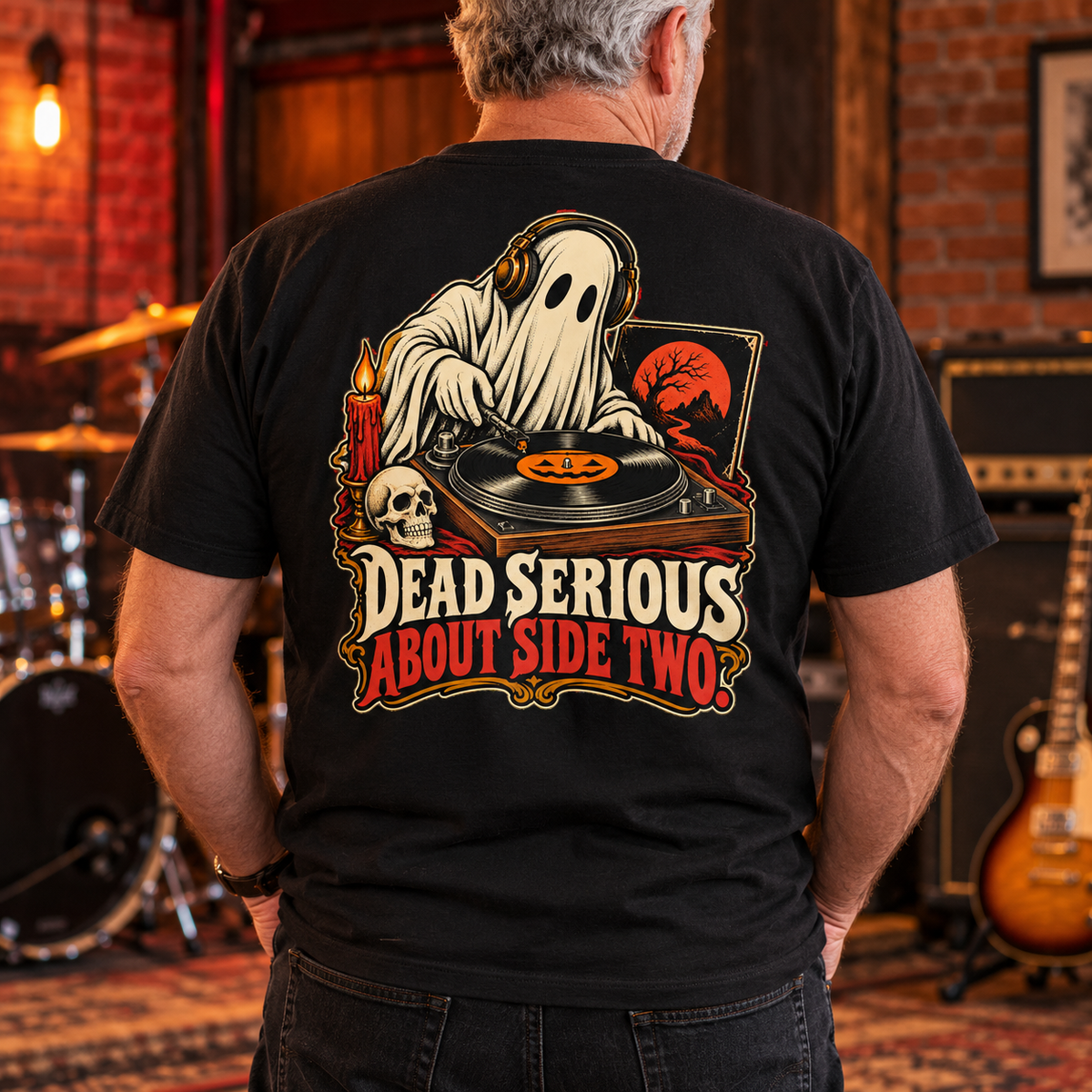 Dead Serious About Side Two Heavyweight Tee — lifestyle