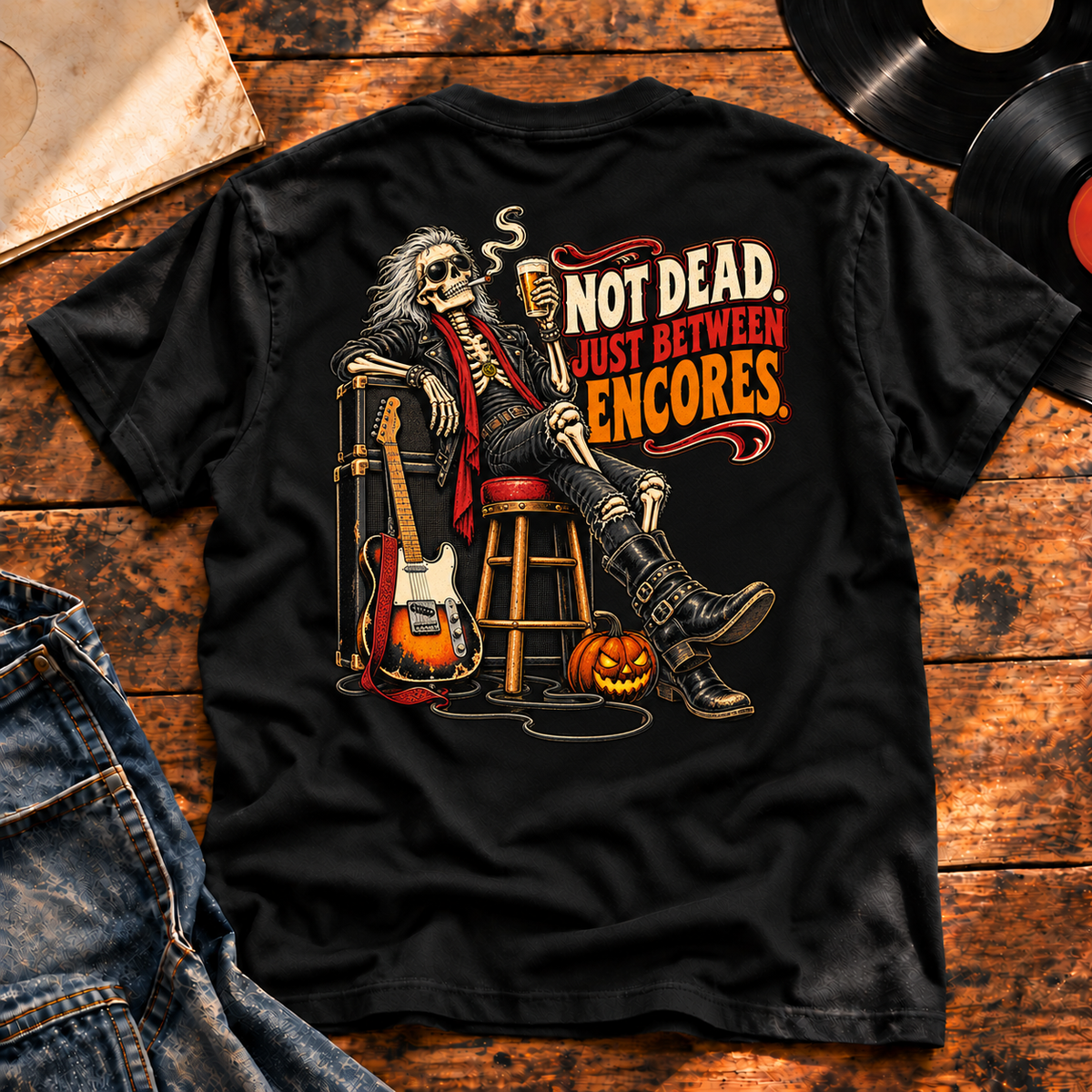 Between Encores Heavyweight Tee — black