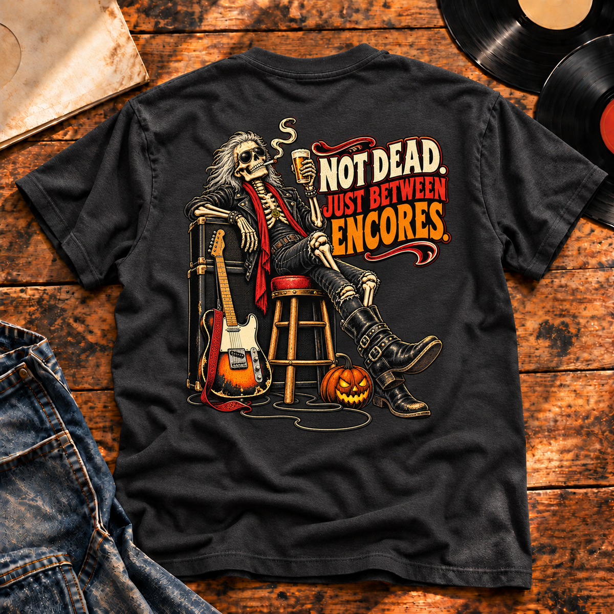 Between Encores Heavyweight Tee — charcoal
