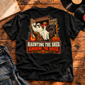 Haunting the Shed Heavyweight Tee — black