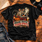 Digging Crates, Raising Spirits Heavyweight Tee — black