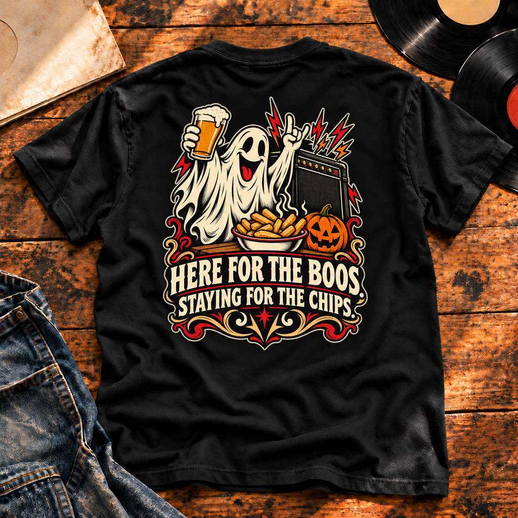 Here for the Boos Heavyweight Tee — black