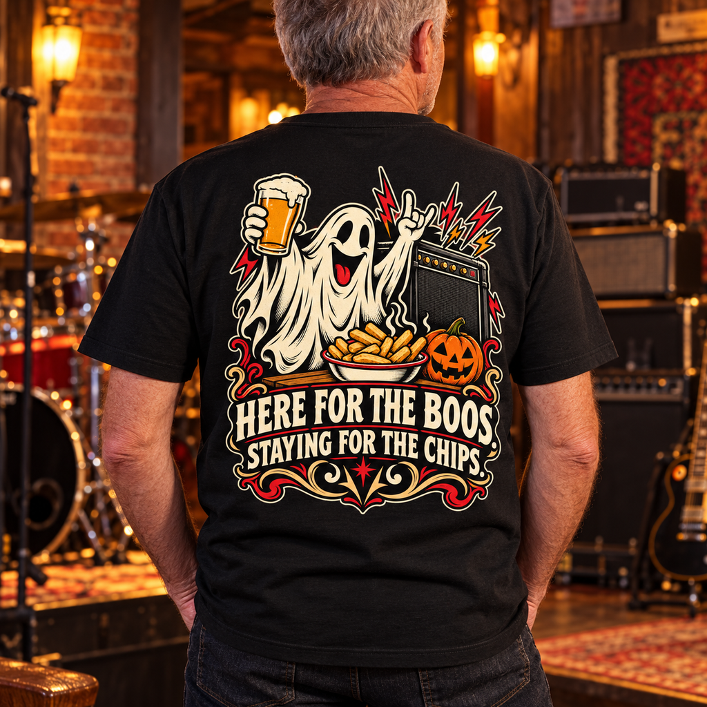 Here for the Boos Heavyweight Tee — lifestyle