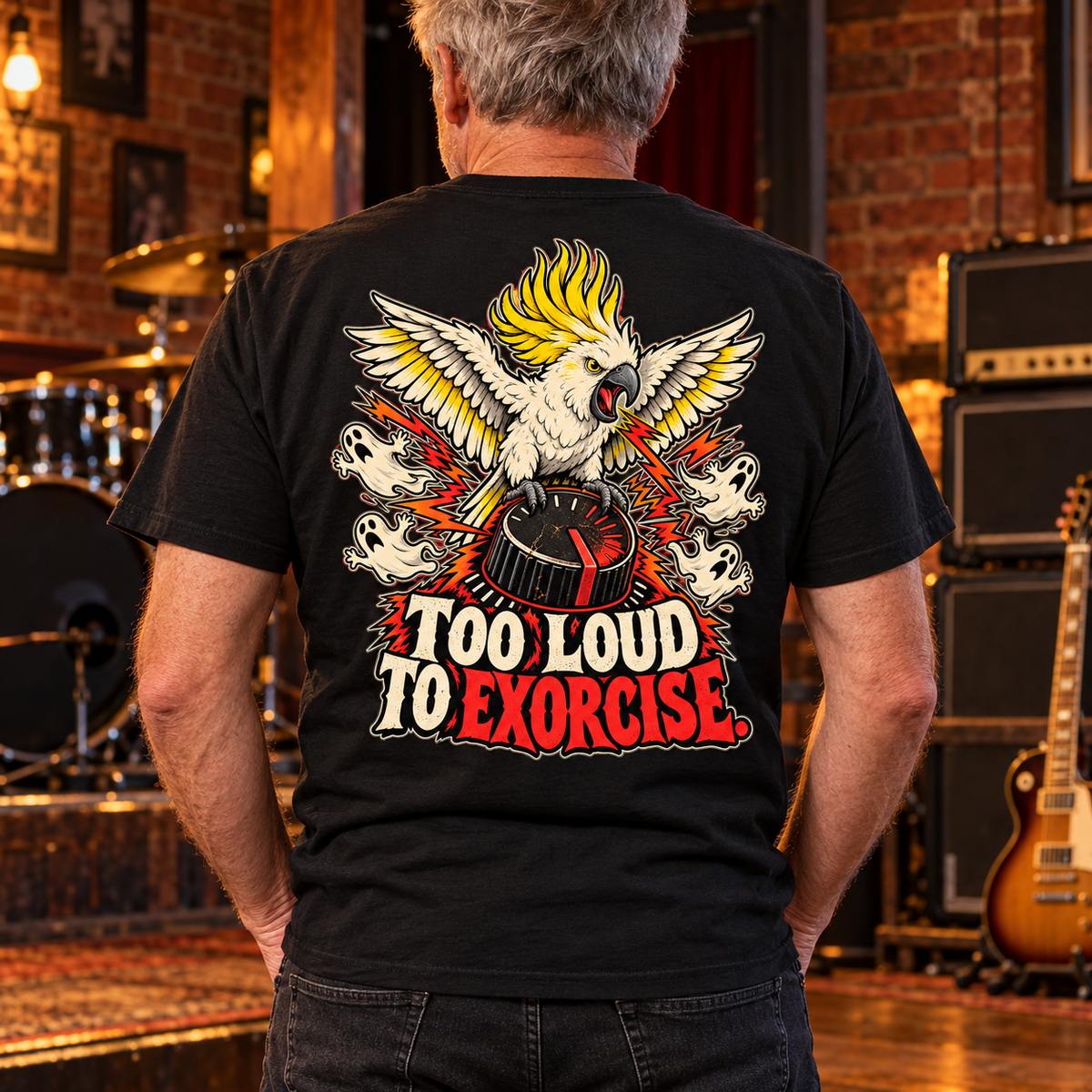 Too Loud to Exorcise Heavyweight Tee — lifestyle