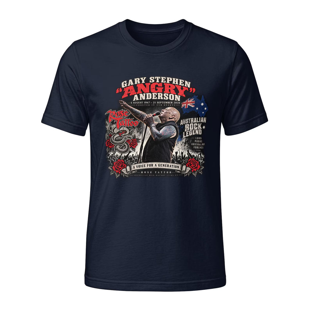 Angry Anderson Tribute T-Shirt – Australian Rock Design
