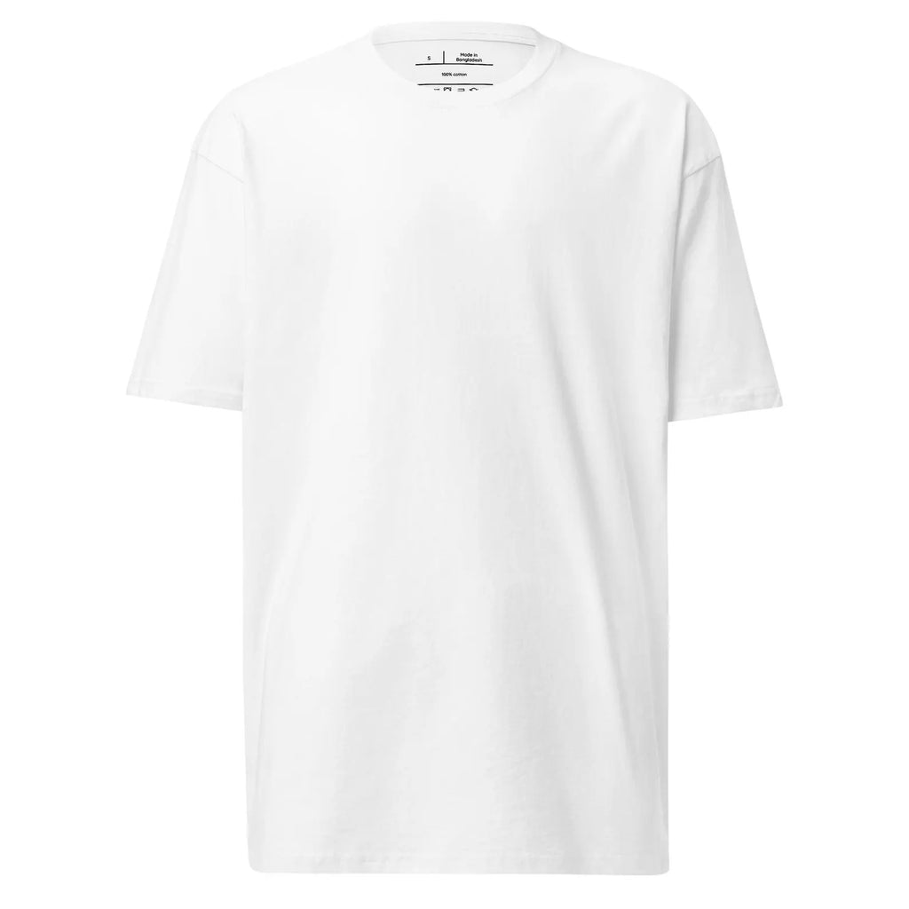 Plain front of the white Australian Pub Rock heavyweight T-shirt
