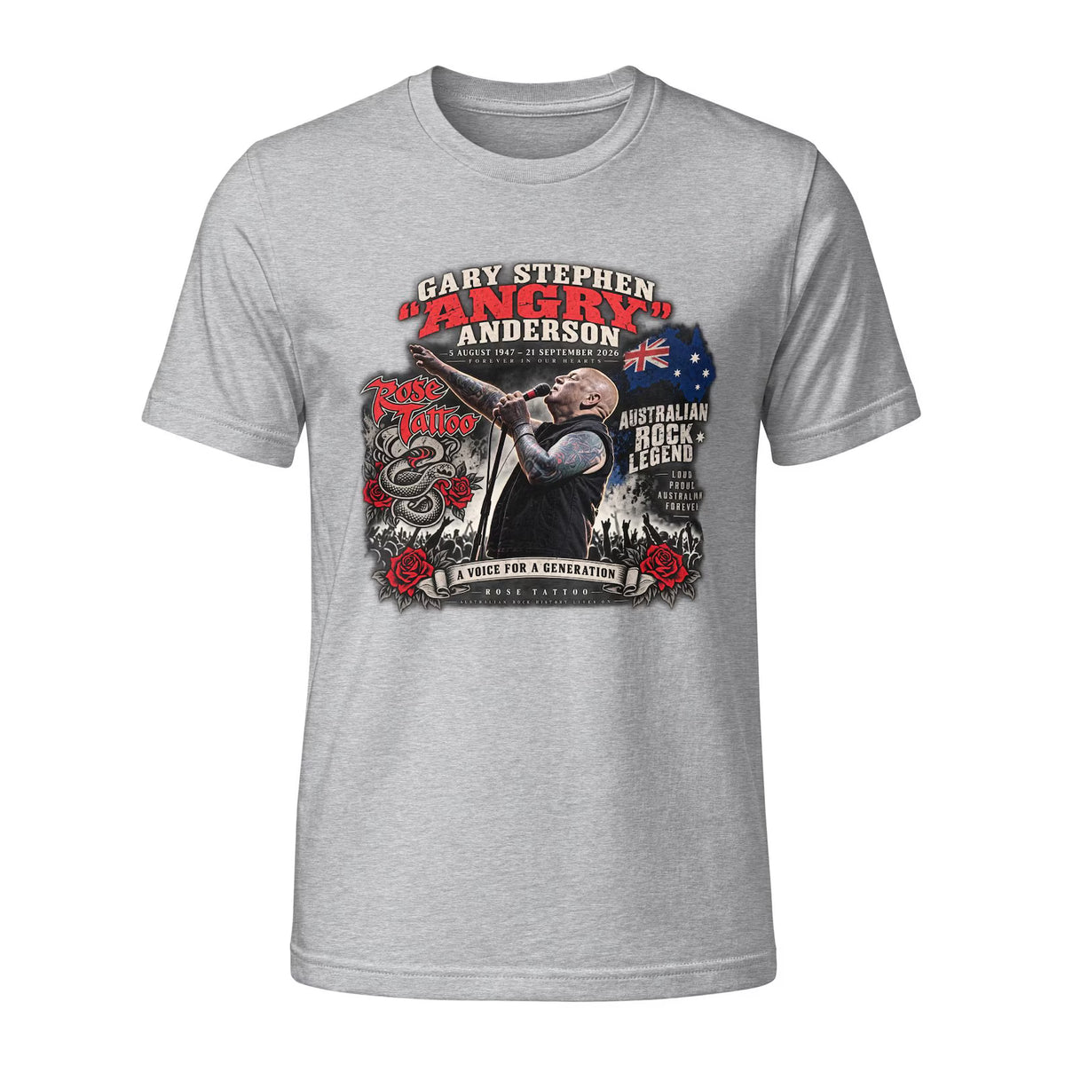 Angry Anderson Tribute T-Shirt – Australian Rock Design