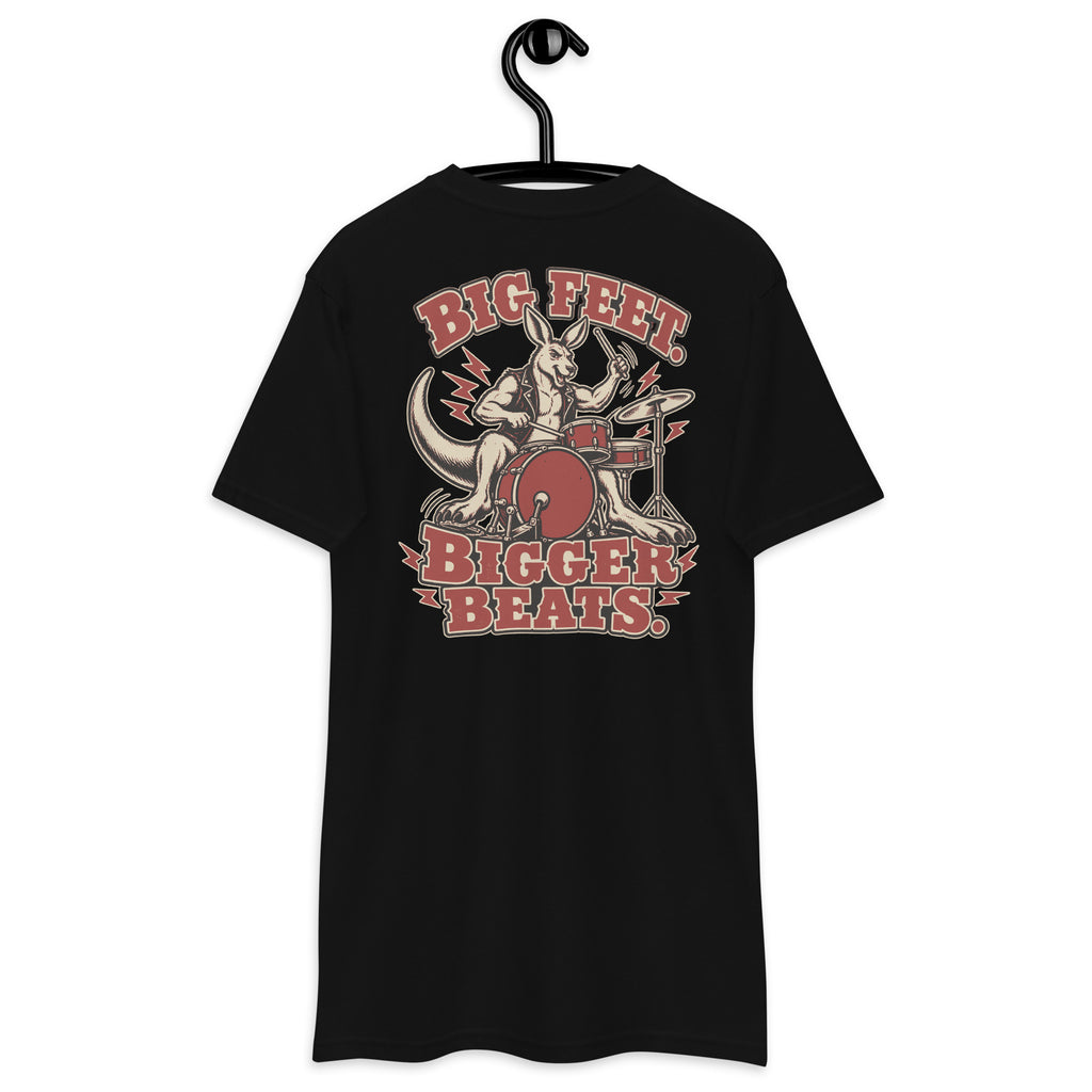 Big Feet. Bigger Beats. – Kangaroo Heavyweight Back Print Tee