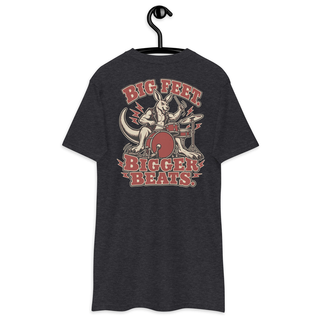 Big Feet. Bigger Beats. – Kangaroo Heavyweight Back Print Tee