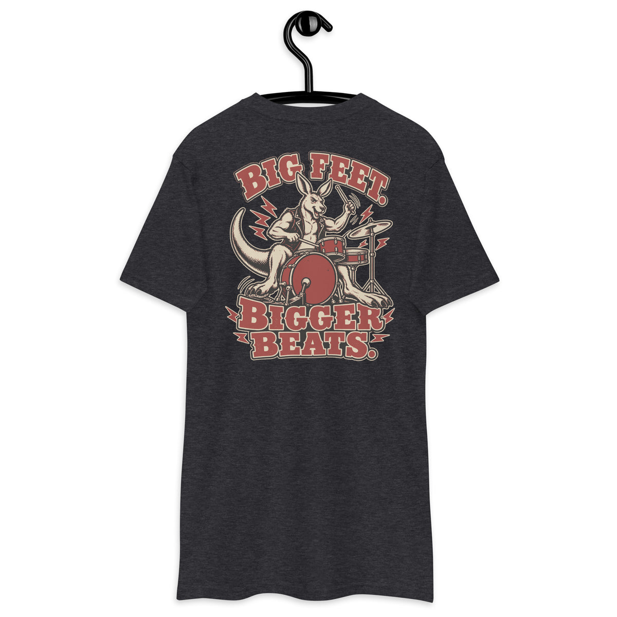 Big Feet. Bigger Beats. – Kangaroo Heavyweight Back Print Tee