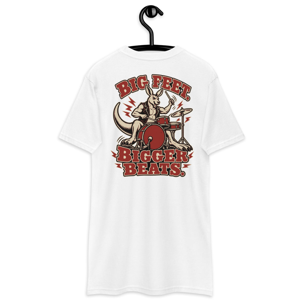 Big Feet. Bigger Beats. – Kangaroo Heavyweight Back Print Tee