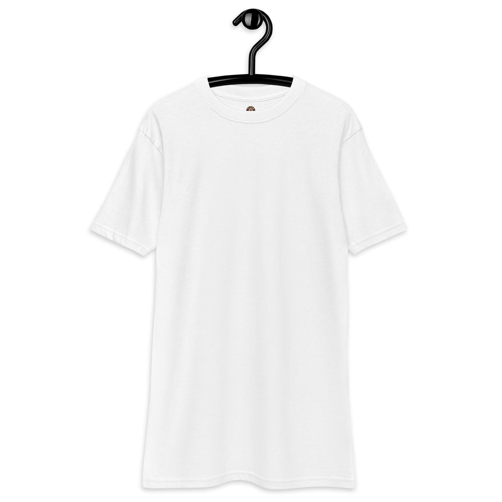 Can’t Hear Ya Rock Club Heavyweight Tee — White plain front mockup