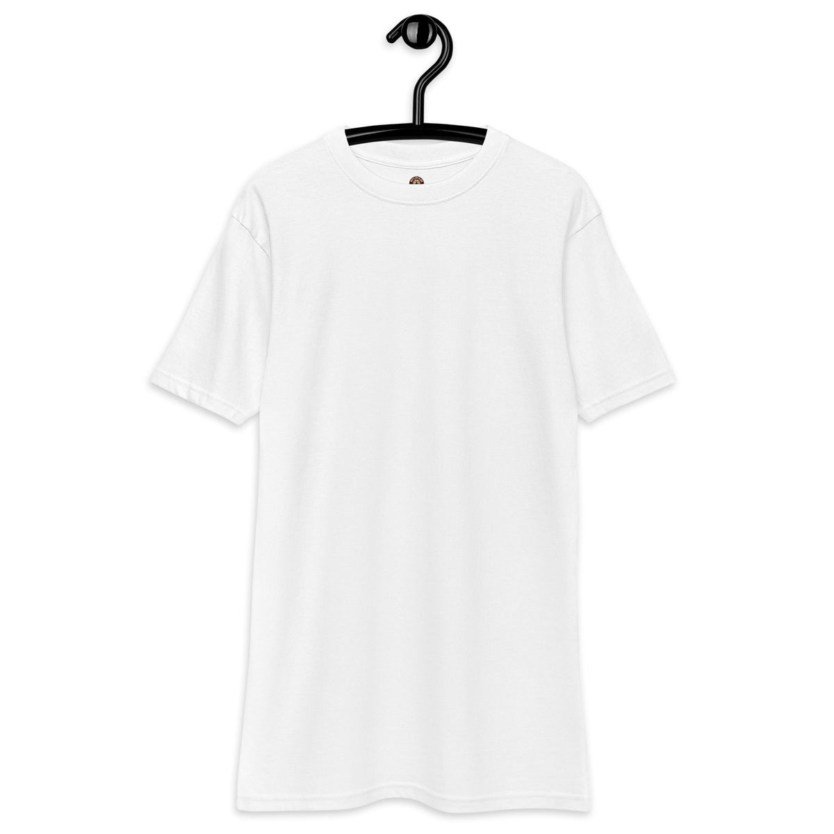 Can’t Hear Ya Rock Club Heavyweight Tee — White plain front mockup