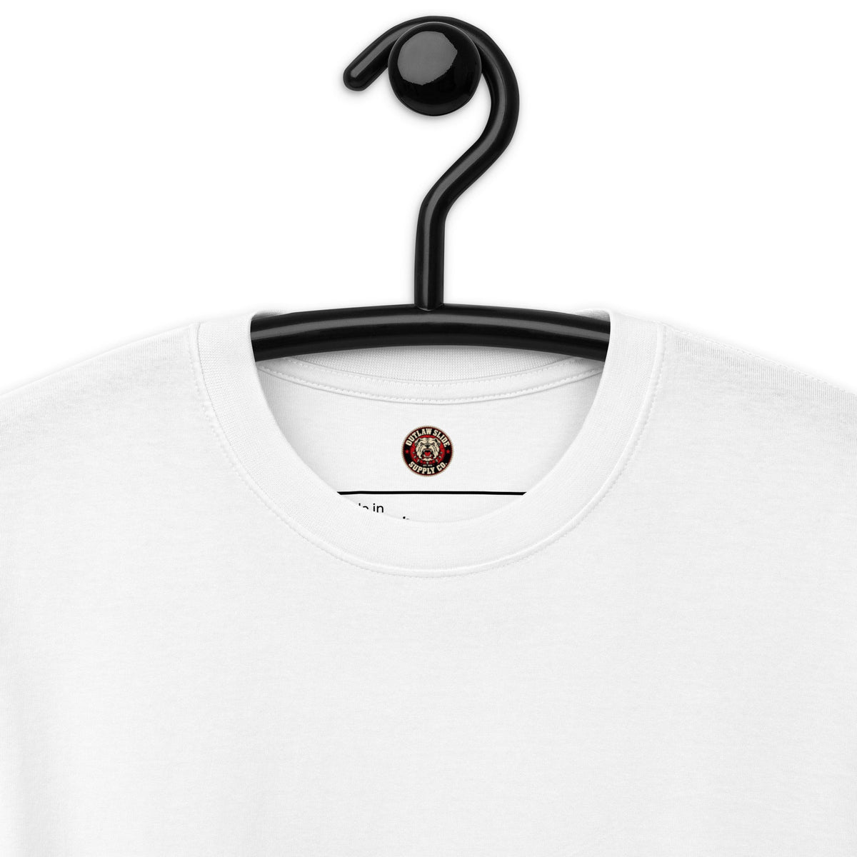 One More Track Vinyl Society Heavyweight Tee — White heavyweight fabric and collar detail