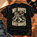My Roots Have Grooves Heavyweight Tee black back print hero