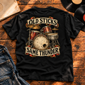Old Sticks Same Thunder Heavyweight Tee black back print hero