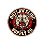 Outlaw Slide Supply Co. bulldog logo