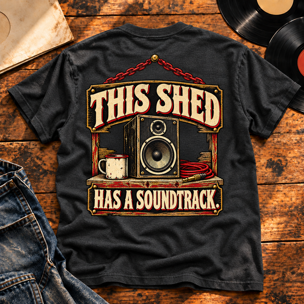 This Shed Has a Soundtrack — Black back view