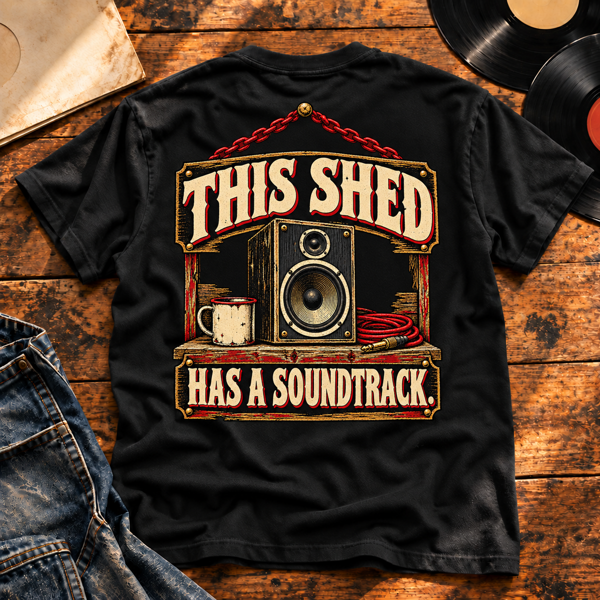 This Shed Has a Soundtrack — Charcoal Heather back view