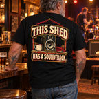 This Shed Has a Soundtrack — Black pub lifestyle back view