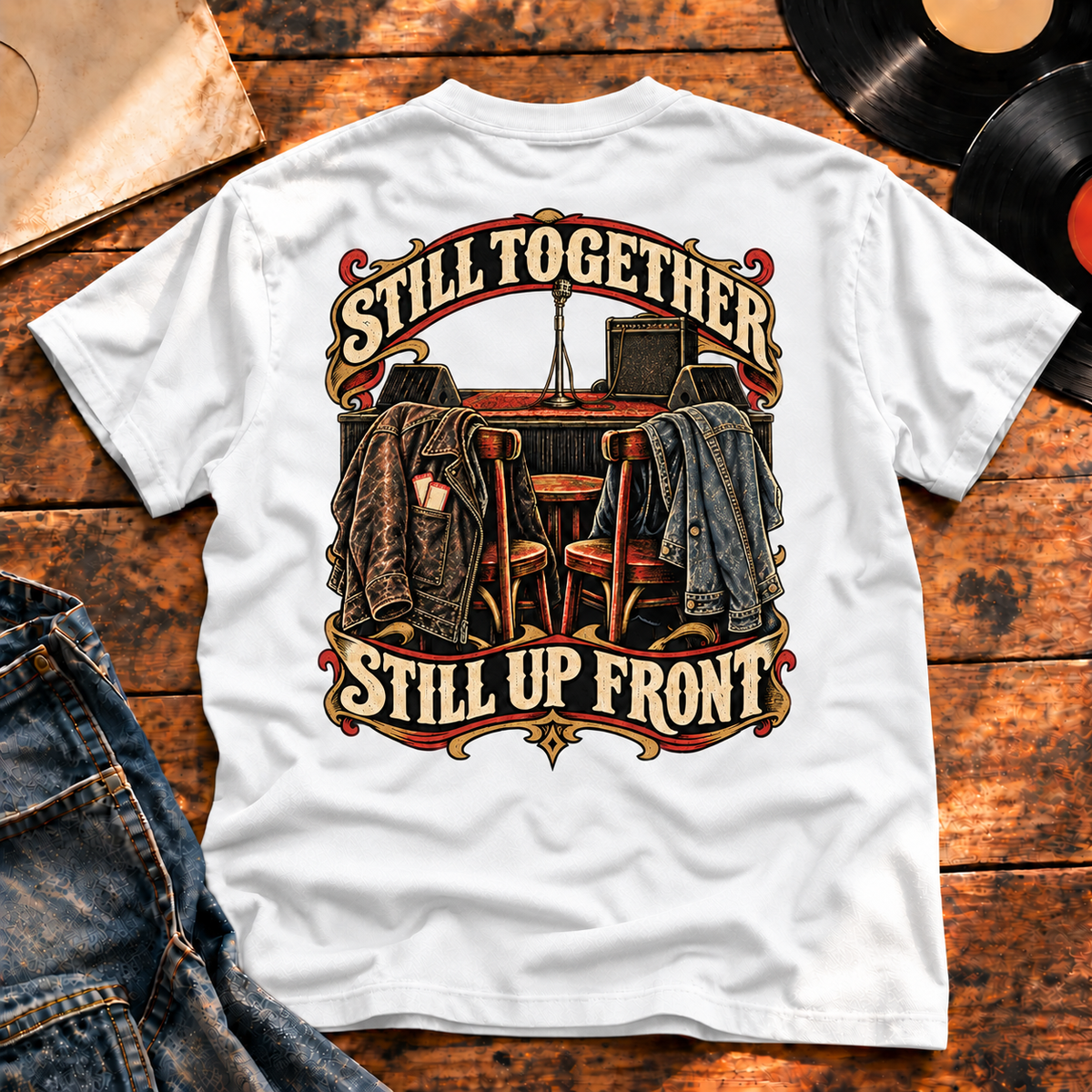 Still Together Still Up Front Heavyweight Tee white back print hero