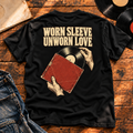 Worn Sleeve Unworn Love Heavyweight Tee black back print hero
