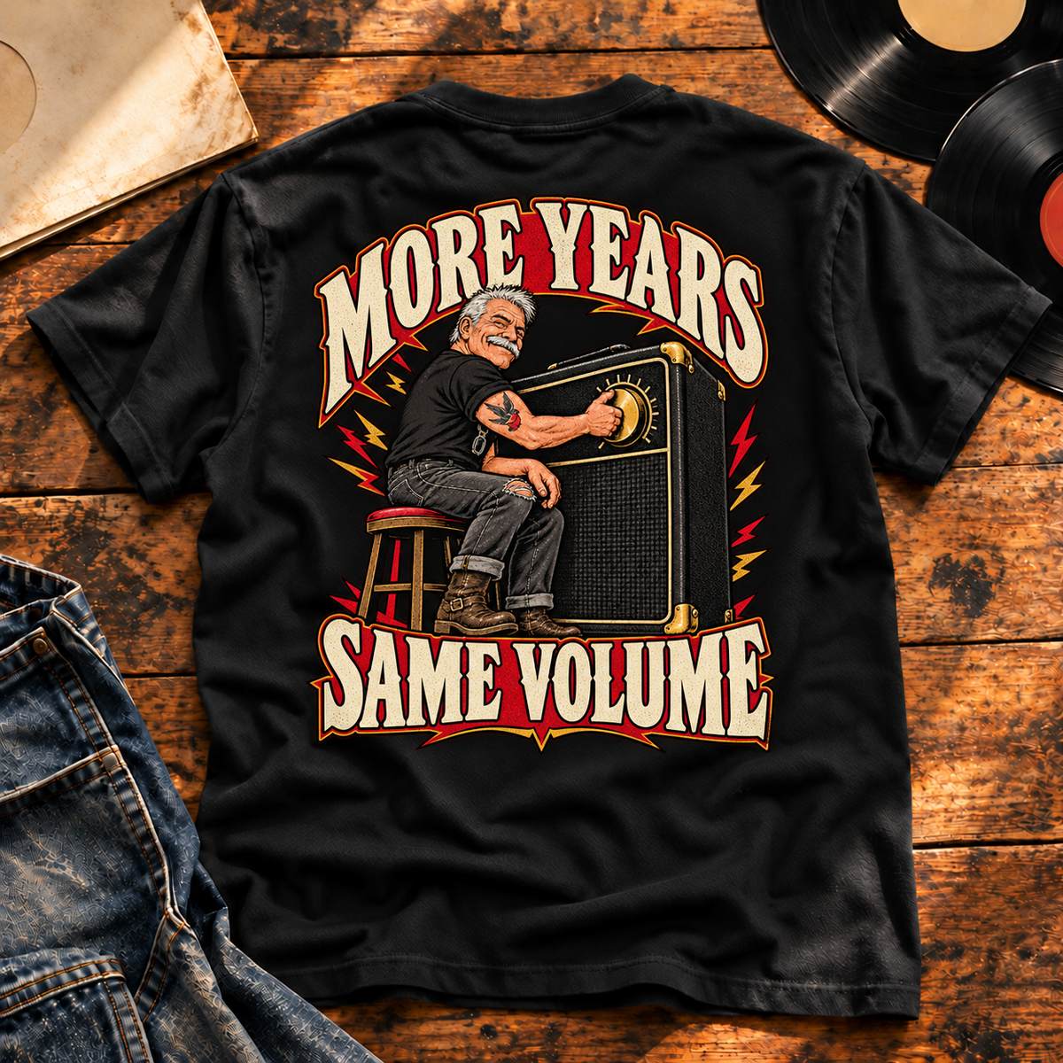 More Years Same Volume — Charcoal Heather back view